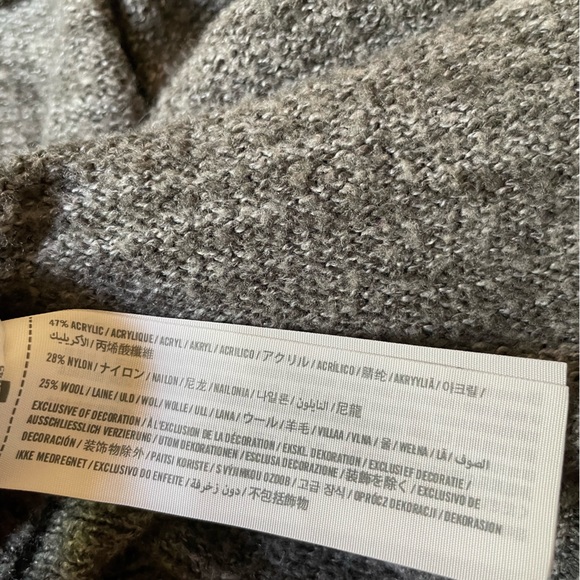 Abercrombie Fitch Wool Blend Open Front Waterfall Ruffle Cardigan Wrap Knit XS/S - Picture 8 of 8